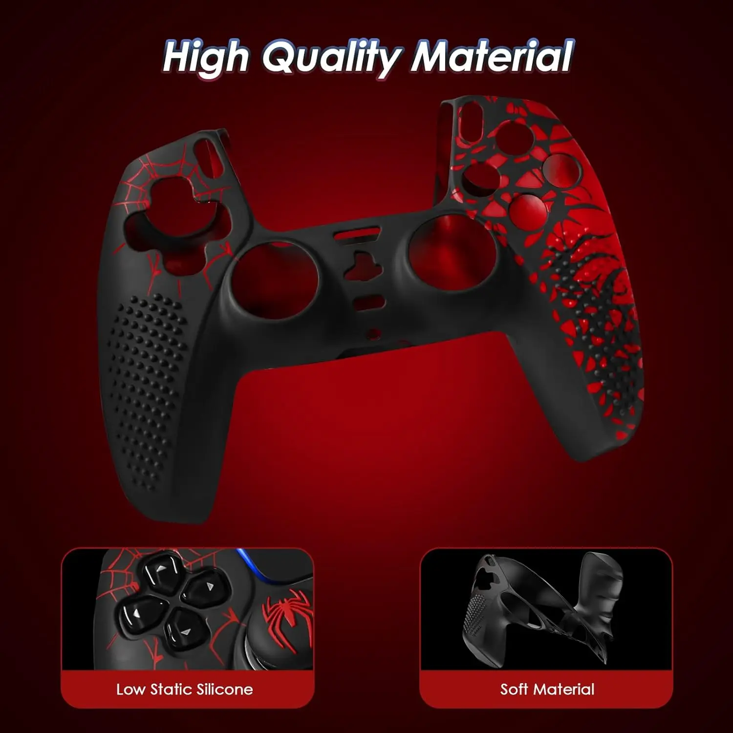 Crimson Webbed Silicone Grip Pack